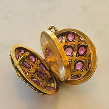 Load image into Gallery viewer, French Enamel and Garnet Locket
