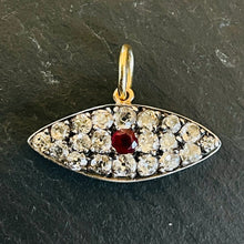 Load image into Gallery viewer, Bespoke Ruby & Diamond “Evil Eye” Pendant