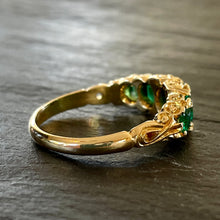 Load image into Gallery viewer, Pending Sale - Colombian Emerald Five Stone Ring