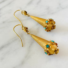 Load image into Gallery viewer, Turquoise Flower Earrings