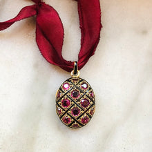 Load image into Gallery viewer, French Enamel and Garnet Locket