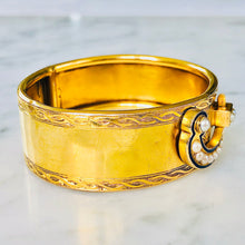 Load image into Gallery viewer, Pearl and Enamel Cotter Pin Bangle