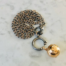 Load image into Gallery viewer, Niello Chain Necklace with Gold Ball