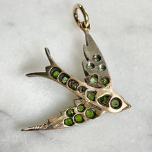 Load image into Gallery viewer, Demantoid Garnet Swallow Pendant