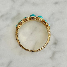 Load image into Gallery viewer, Turquoise Half Hoop Ring