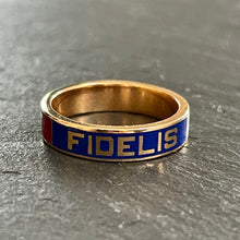 Load image into Gallery viewer, “Memor et Fidelis” Enamel Ring