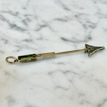 Load image into Gallery viewer, Tourmaline & Diamond Arrow Pendant