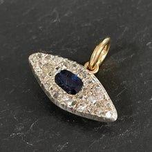 Load image into Gallery viewer, Bespoke Sapphire & Diamond “Evil Eye” Pendant