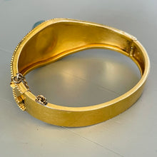 Load image into Gallery viewer, ROCKS Bespoke ~ Etruscan Revival Aquamarine Bangle