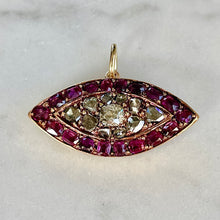 Load image into Gallery viewer, ON HOLD Bespoke Ruby and Diamond “Evil Eye” Pendant