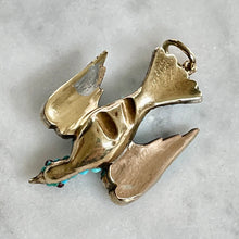 Load image into Gallery viewer, Turquoise and Ruby Bird Pendant