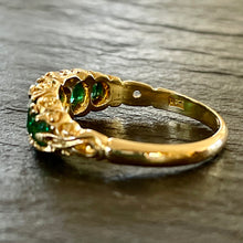 Load image into Gallery viewer, Pending Sale - Colombian Emerald Five Stone Ring