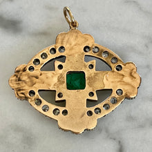 Load image into Gallery viewer, Emerald and Diamond Pendant