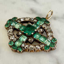 Load image into Gallery viewer, Emerald and Diamond Pendant