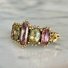 Load image into Gallery viewer, Georgian Chrysoberyl and Amethyst Ring