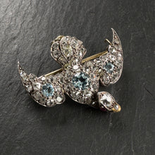 Load image into Gallery viewer, Diamond & Blue Topaz Bird Pendant