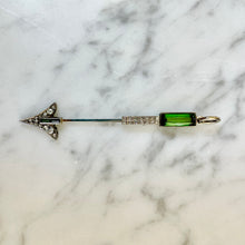 Load image into Gallery viewer, Tourmaline & Diamond Arrow Pendant
