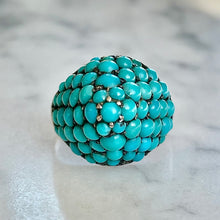 Load image into Gallery viewer, Pavé Turquoise Dome Ring