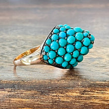 Load image into Gallery viewer, Pavé Turquoise Dome Ring