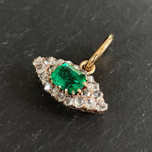 Load image into Gallery viewer, Bespoke Emerald & Diamond “Evil Eye” Pendant