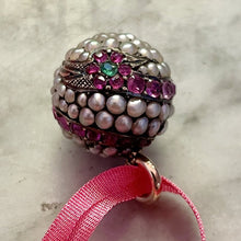 Load image into Gallery viewer, Ruby, Emerald & Pearl Snake Pendant