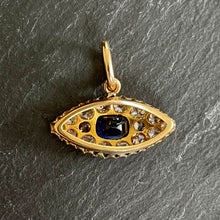 Load image into Gallery viewer, Bespoke Sapphire & Diamond “Evil Eye” Pendant