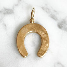 Load image into Gallery viewer, Diamond & Enamel Horseshoe Pendant