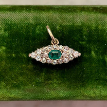 Load image into Gallery viewer, Reserved Bespoke Emerald and Diamond “Evil Eye” Pendant