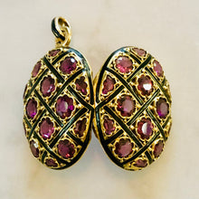 Load image into Gallery viewer, French Enamel and Garnet Locket