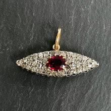 Load image into Gallery viewer, On hold - Bespoke Rubellite & Diamond “Evil Eye” Pendant