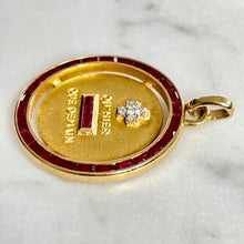 Load image into Gallery viewer, Ruby & Diamond +/- Pendant