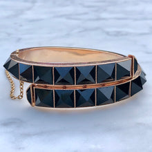 Load image into Gallery viewer, Victorian Onyx Pyramid Bangle