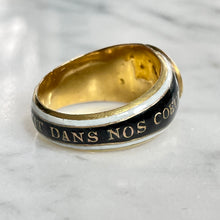 Load image into Gallery viewer, Garnet & Enamel Mourning Ring
