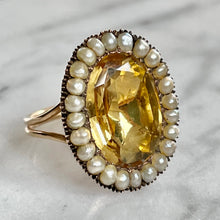 Load image into Gallery viewer, Citrine & Pearl Memorial Ring