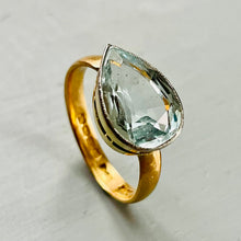 Load image into Gallery viewer, Bespoke Antique Aquamarine Pear Ring