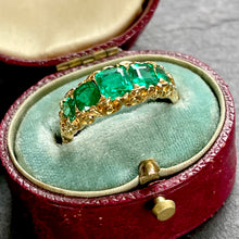 Load image into Gallery viewer, Pending Sale - Colombian Emerald Five Stone Ring