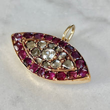 Load image into Gallery viewer, ON HOLD Bespoke Ruby and Diamond “Evil Eye” Pendant