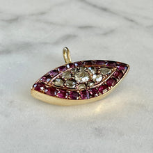 Load image into Gallery viewer, ON HOLD Bespoke Ruby and Diamond “Evil Eye” Pendant