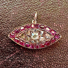 Load image into Gallery viewer, ON HOLD Bespoke Ruby and Diamond “Evil Eye” Pendant