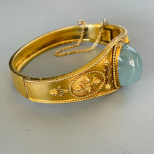 Load image into Gallery viewer, ROCKS Bespoke ~ Etruscan Revival Aquamarine Bangle