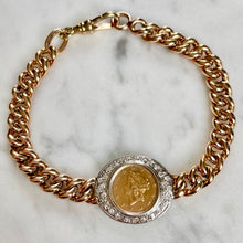 Load image into Gallery viewer, On hold Bespoke Coin Bracelet with Diamonds
