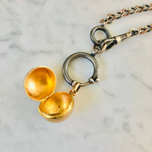 Load image into Gallery viewer, Niello Chain Necklace with Gold Ball