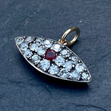 Load image into Gallery viewer, Bespoke Ruby & Diamond “Evil Eye” Pendant