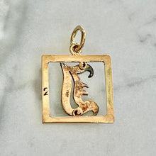 Load image into Gallery viewer, Enamel & Diamond “J” Pendant