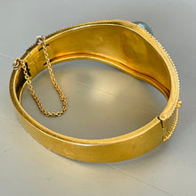 Load image into Gallery viewer, ROCKS Bespoke ~ Etruscan Revival Aquamarine Bangle