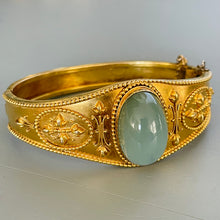 Load image into Gallery viewer, ROCKS Bespoke ~ Etruscan Revival Aquamarine Bangle