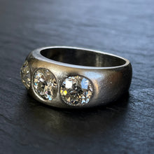 Load image into Gallery viewer, Three Stone Diamond Platinum Ring