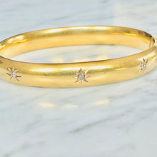 Load image into Gallery viewer, ON HOLD Gold Bangle with Diamonds