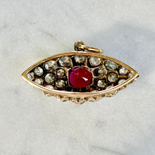 Load image into Gallery viewer, Bespoke Diamond and Pink Sapphire “Evil Eye” Pendant