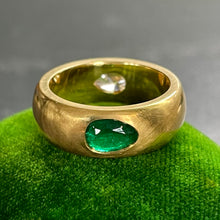 Load image into Gallery viewer, Bespoke Emerald & Diamond *Gemini* Ring